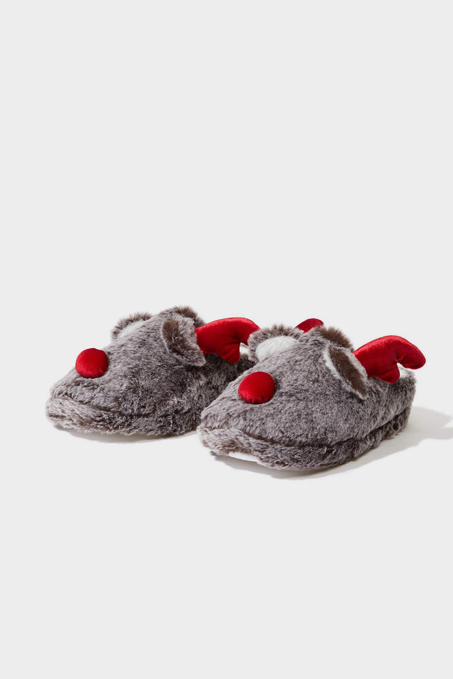 Women's Christmas-themed Flat Slippers Hover Image