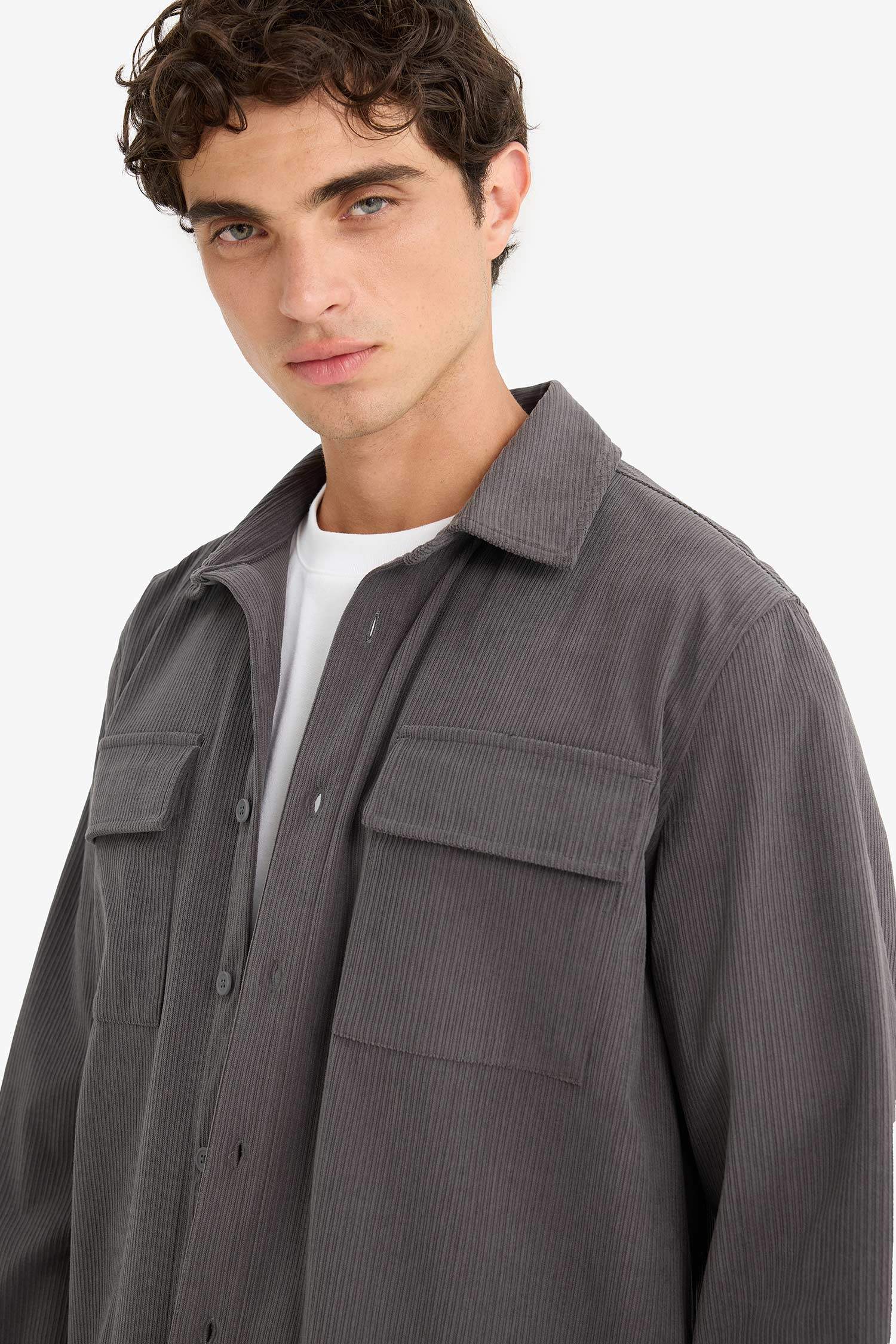 Regular Fit Corduroy Long-Sleeve Shirt