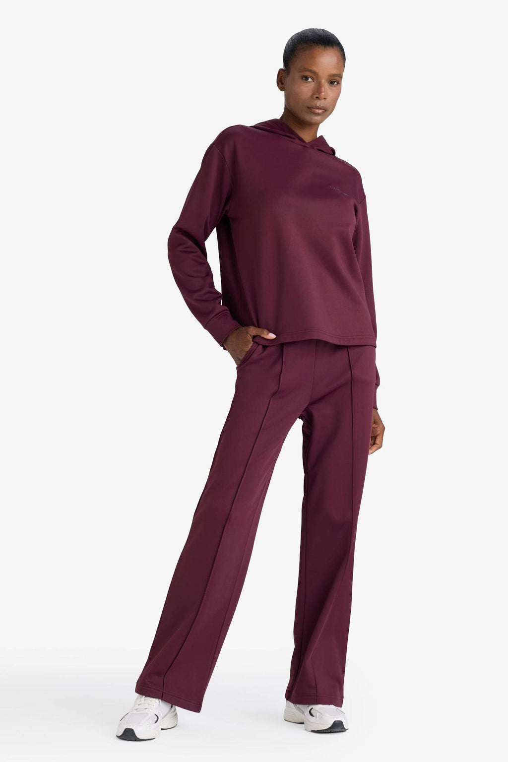 Standard Fit Hooded Printed Athletic Sweatshirt