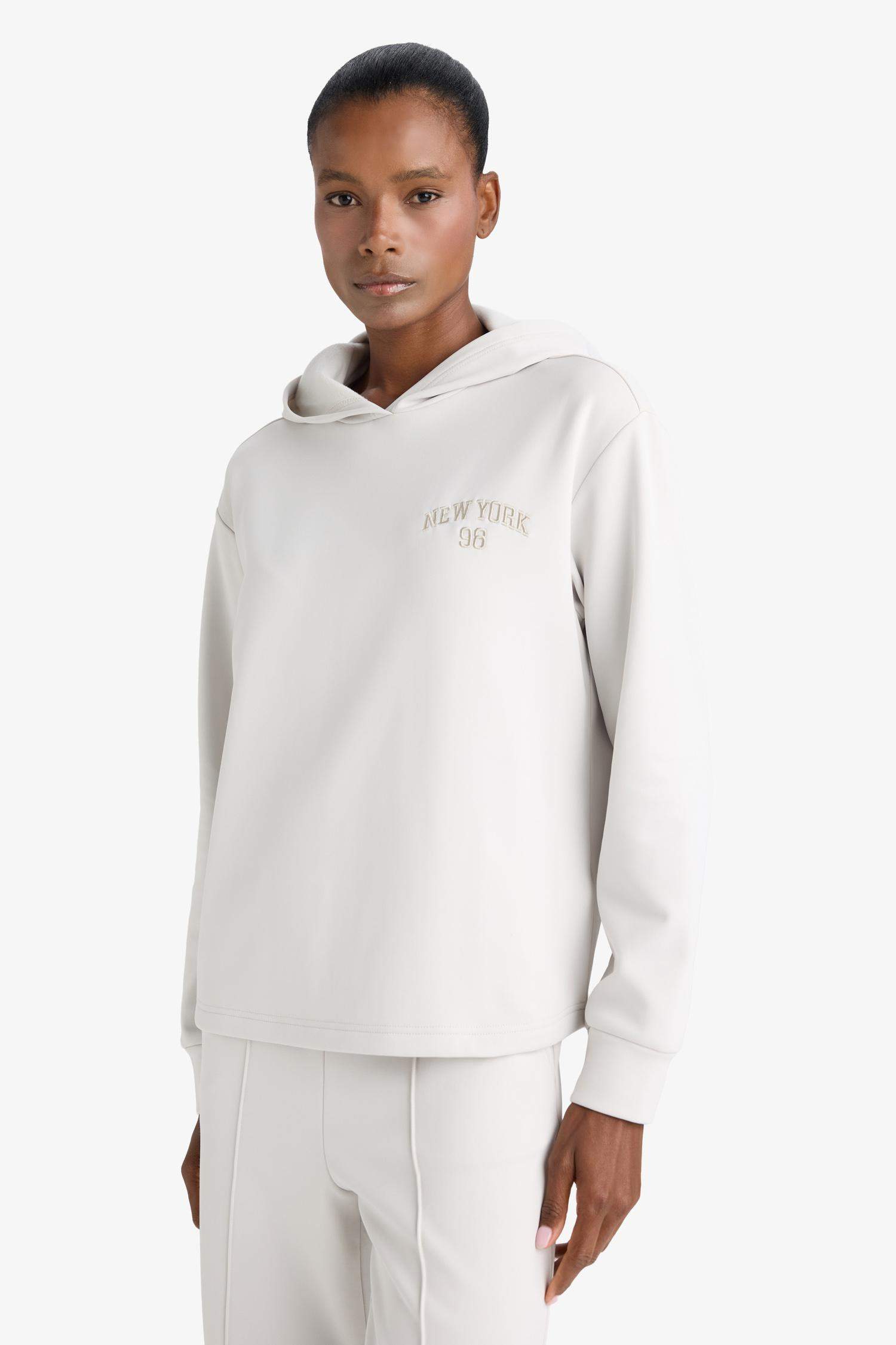 Standard Fit Hooded Printed Scuba Diving Fabric Sports Sweatshirt