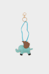 women Green Elephant Charm Keychain