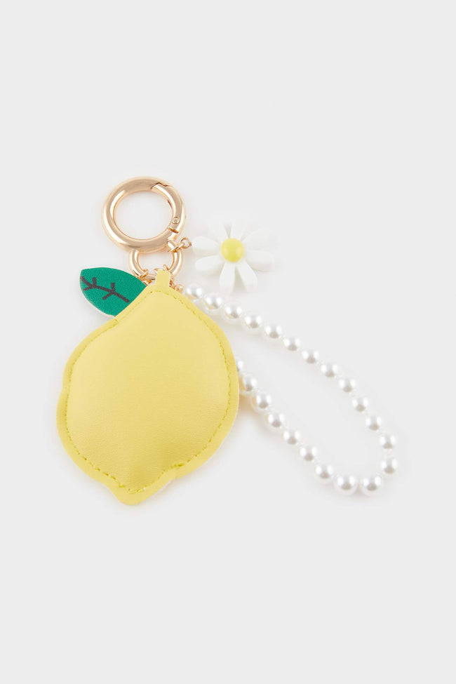 Women Lemon and Daisy Charm Keychain Hover Image