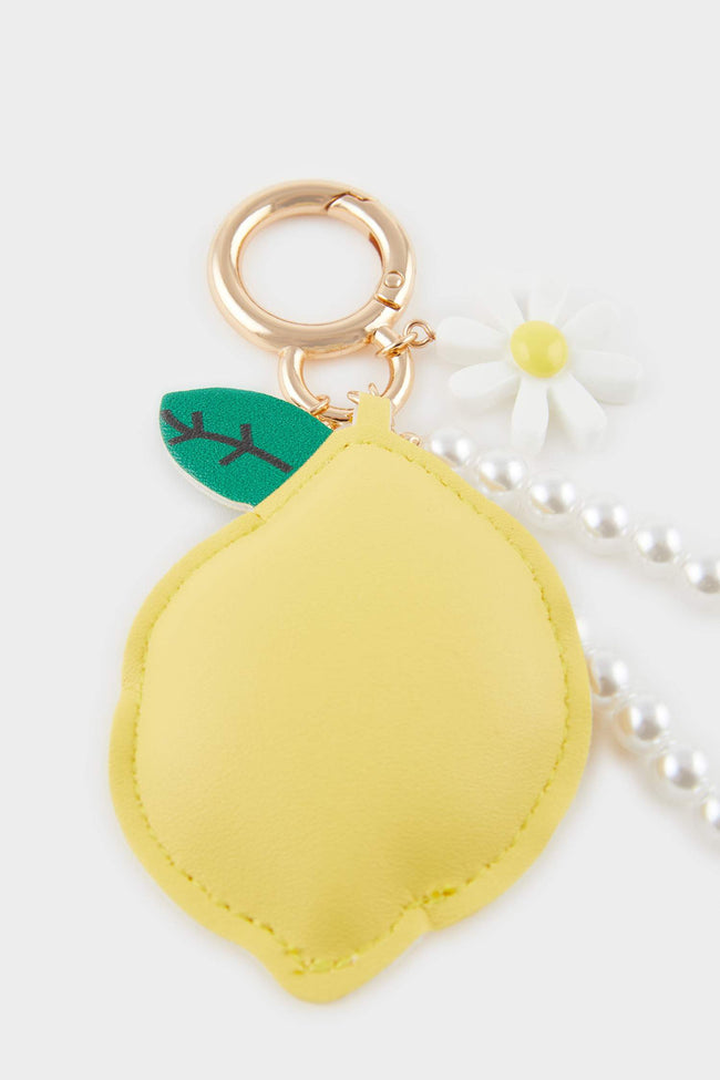 Women Lemon and Daisy Charm Keychain Main Image