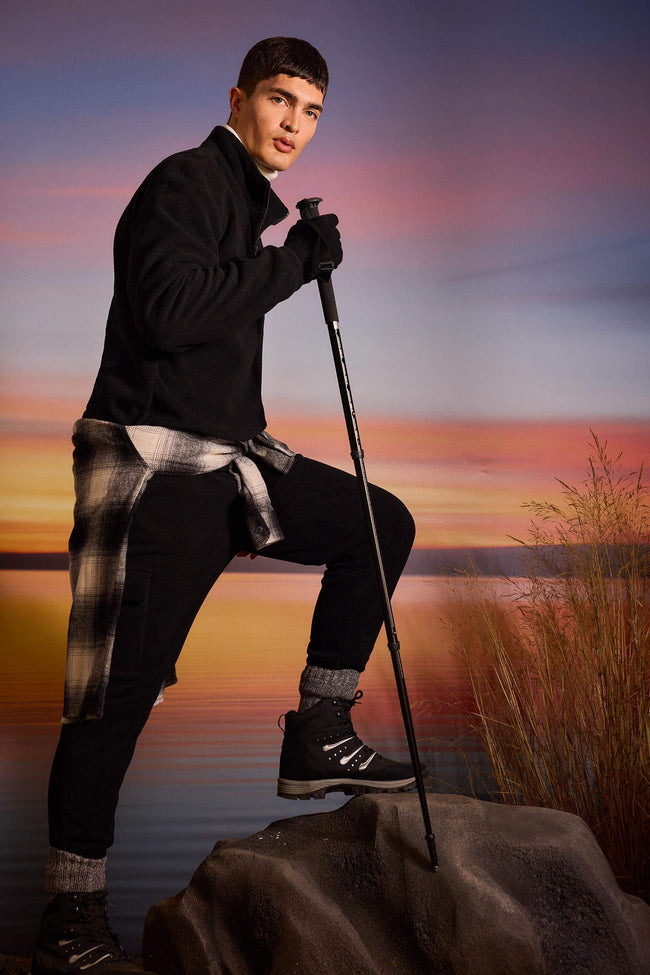 Regular Fit Fleece Sweatpants with Drawstring Waist and Cargo Pockets Hover Image