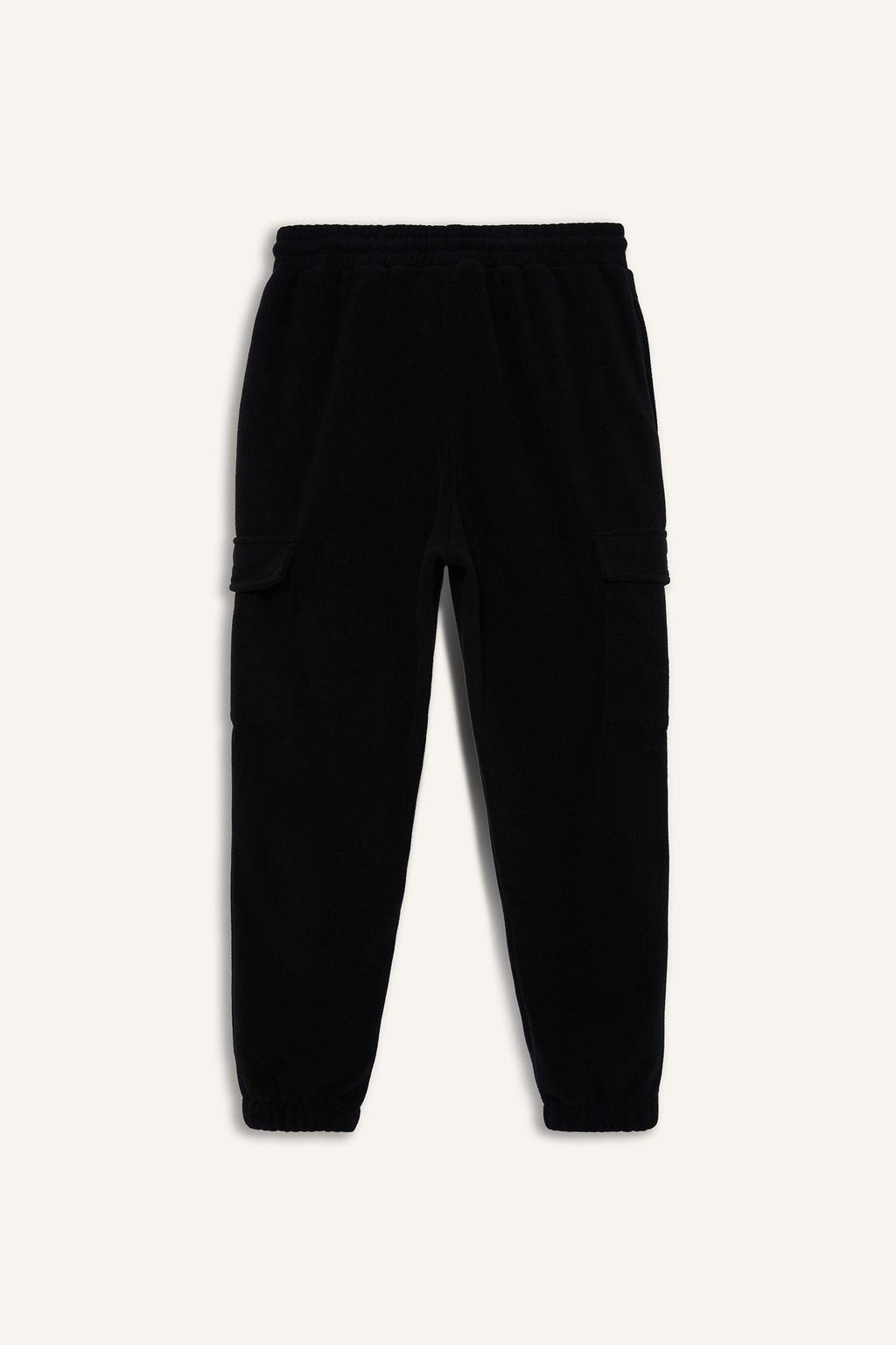 Regular Fit Fleece Sweatpants with Drawstring Waist and Cargo Pockets