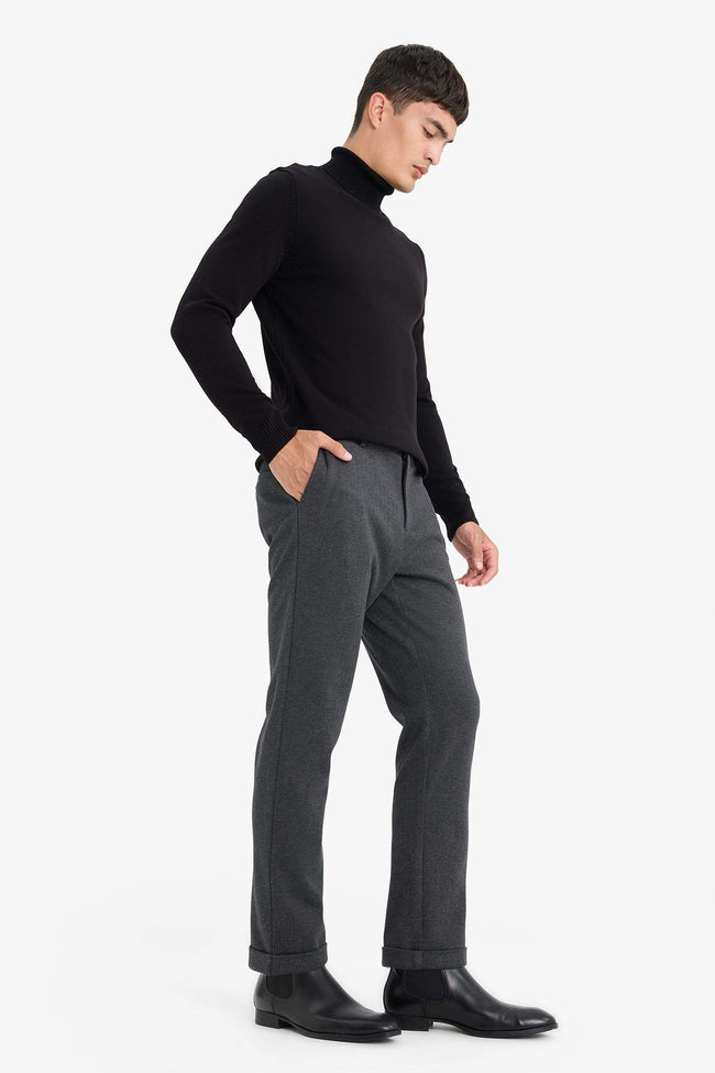 Tailored Regular Fit Straight Leg Cotton Trousers Hover Image