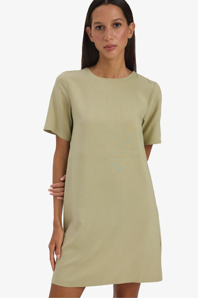 Crew Neck Basic Short Sleeve Mini Dress Main Image