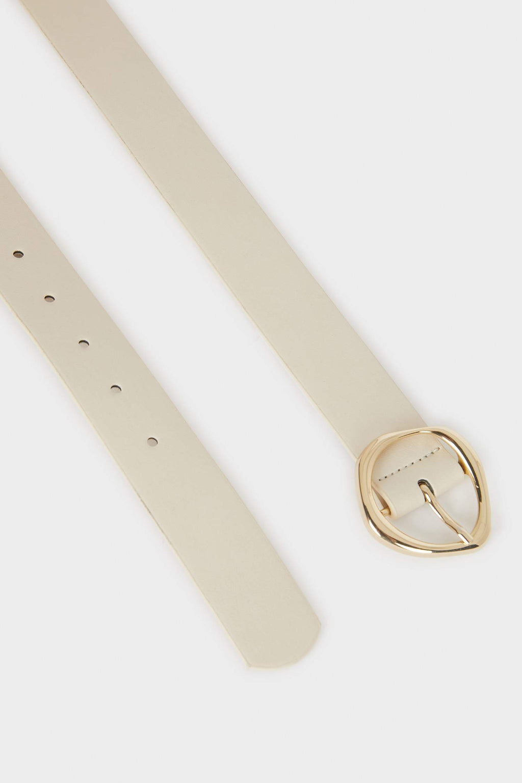 Women's Oval Buckle Faux Leather Jean Belt