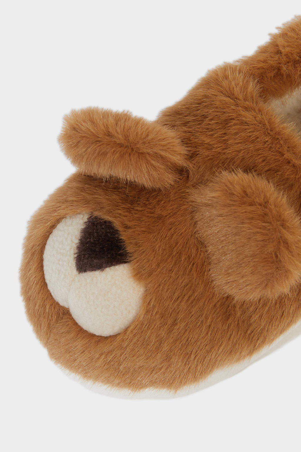 Girls Bear Themed Flat Sole Slippers