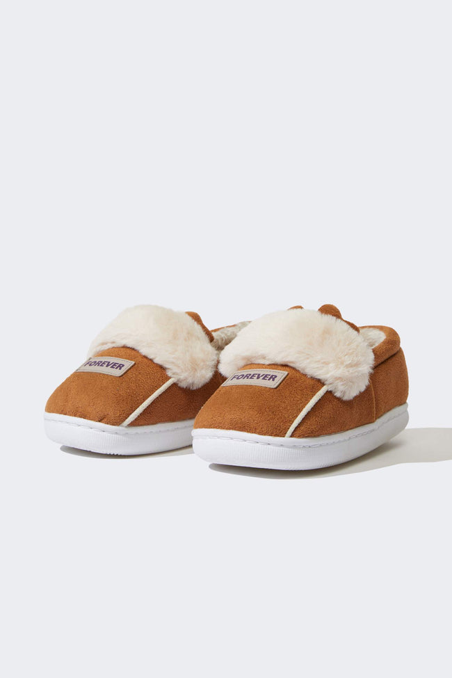 Girl Flat Sole Plush Home Slippers Hover Image