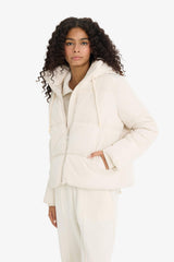 Regular Fit Hooded Zippered Puffer Jacket