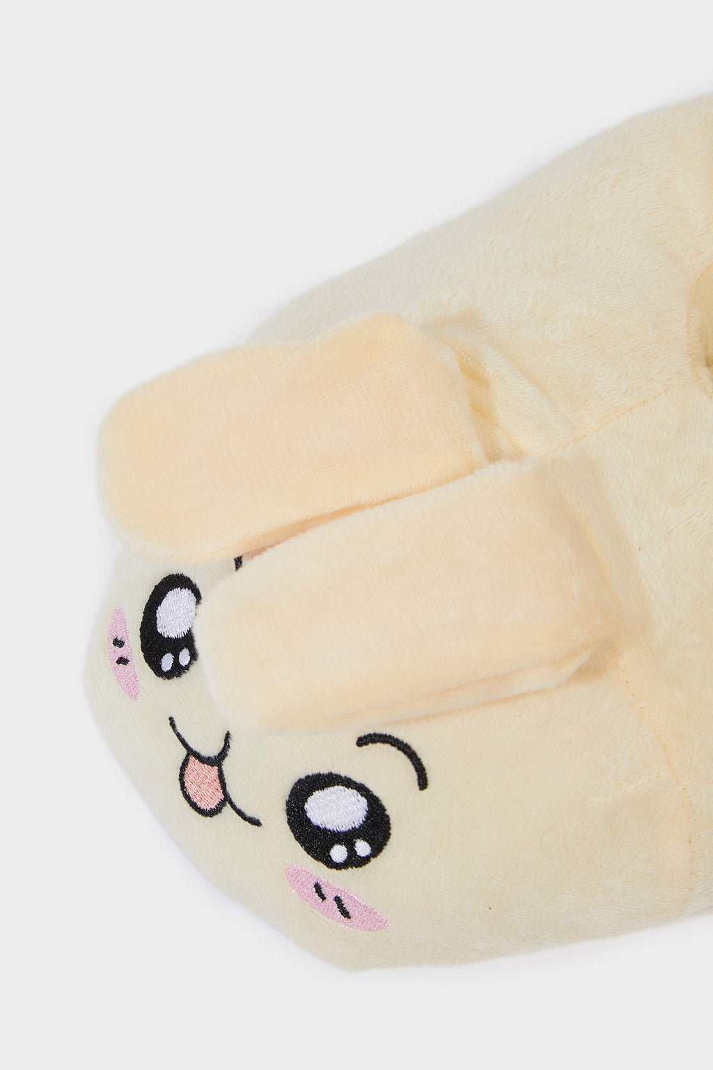 Girls Rabbit Flat Sole Slippers
