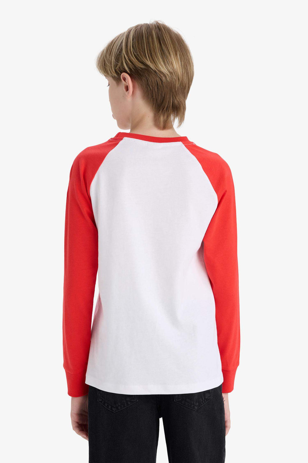 Boys Crew Neck Printed Long Sleeve T-Shirt
