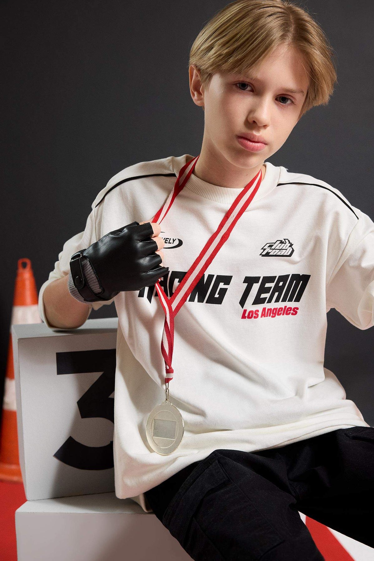 Boys Crew Neck Printed Sweatshirt