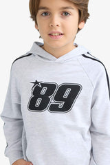 Boys Hooded Printed Sweatshirt