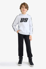 Boys Hooded Printed Sweatshirt
