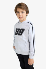 Boys Hooded Printed Sweatshirt