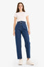 Paperbag High Waist Straight Leg Jeans