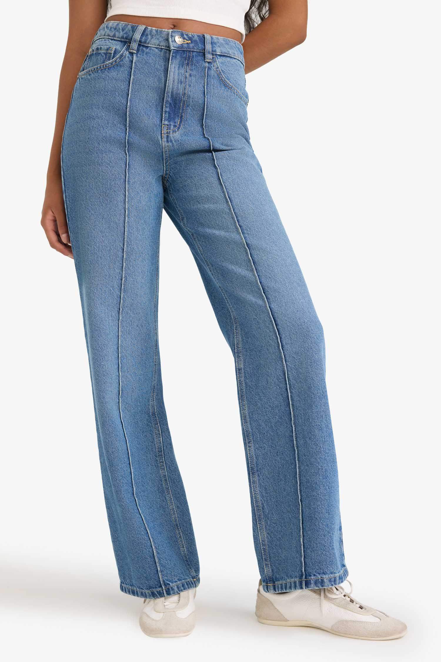 90's Wide Leg High Waist Straight Leg Jeans