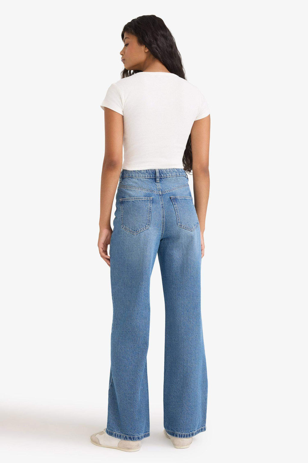 90's Wide Leg High Waist Straight Leg Jeans