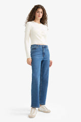 Comfort Straight High Waist Straight Leg Jeans