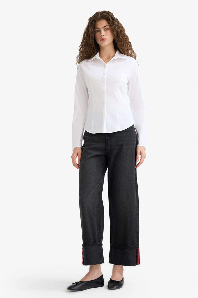 Relax Fit High Waist Straight Leg Jeans Main Image