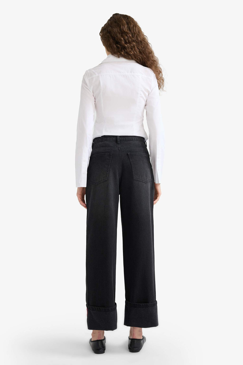 Relax Fit High Waist Straight Leg Jeans