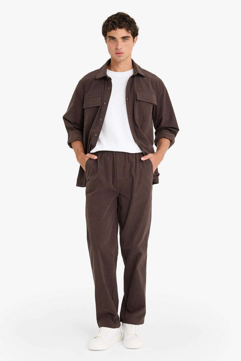 Wide Leg Corduroy Trousers