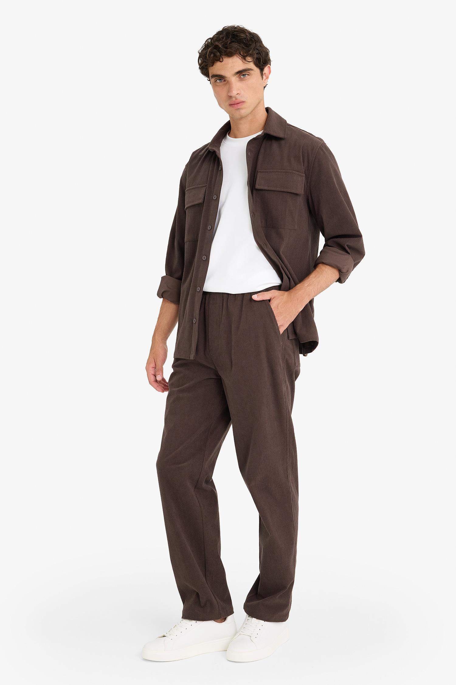 Wide Leg Corduroy Trousers