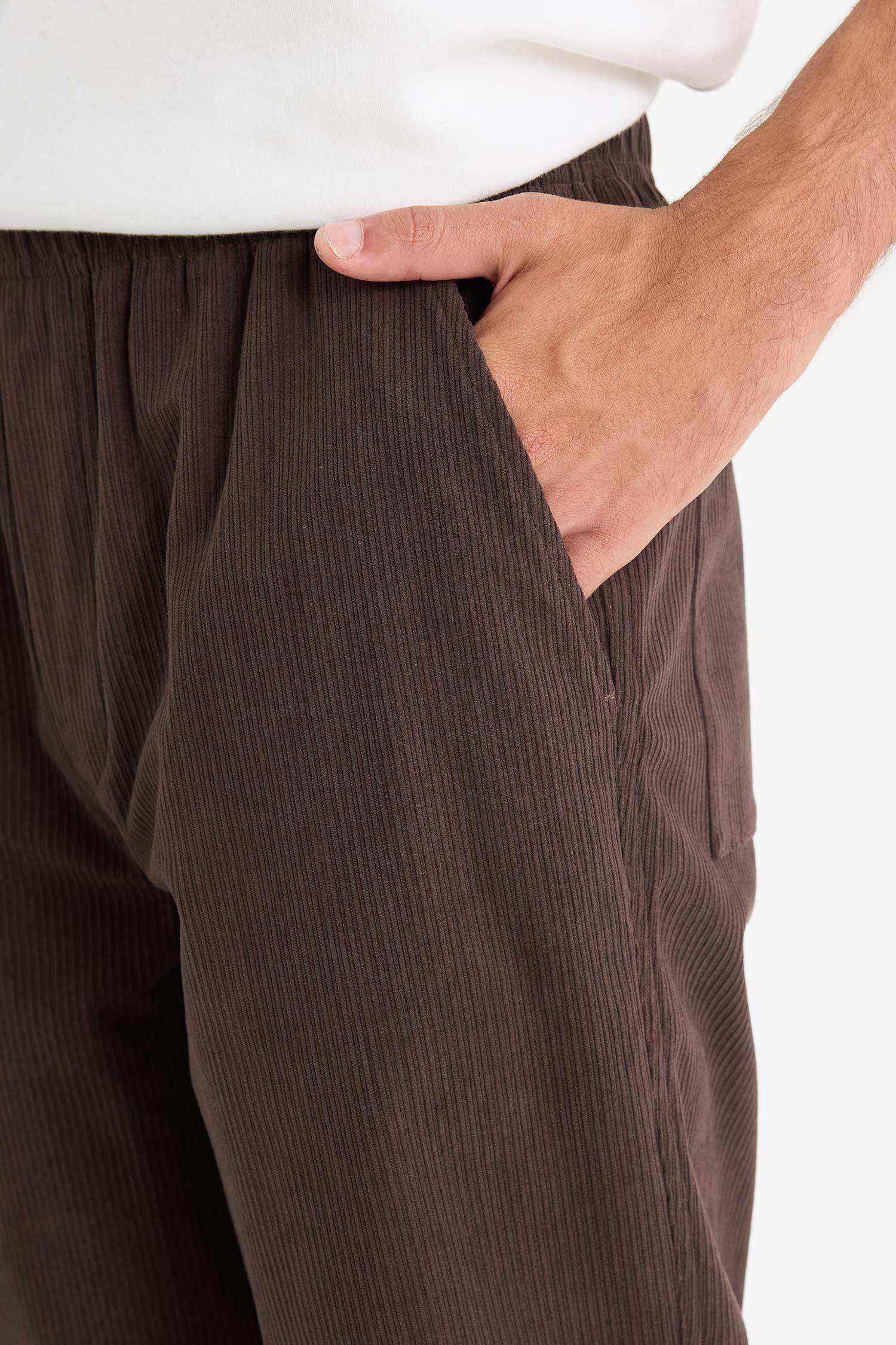 Wide Leg Corduroy Trousers