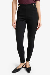 Button Detailed Long Leggings