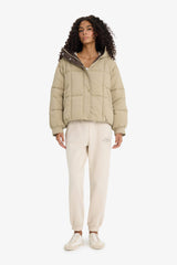 Regular Fit Hooded Zippered Puffer Jacket