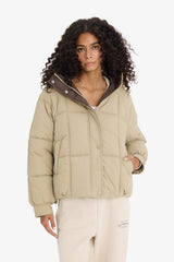 Regular Fit Hooded Zippered Puffer Jacket