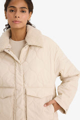 Regular Fit Polo Collar Fleece Lined Jacket