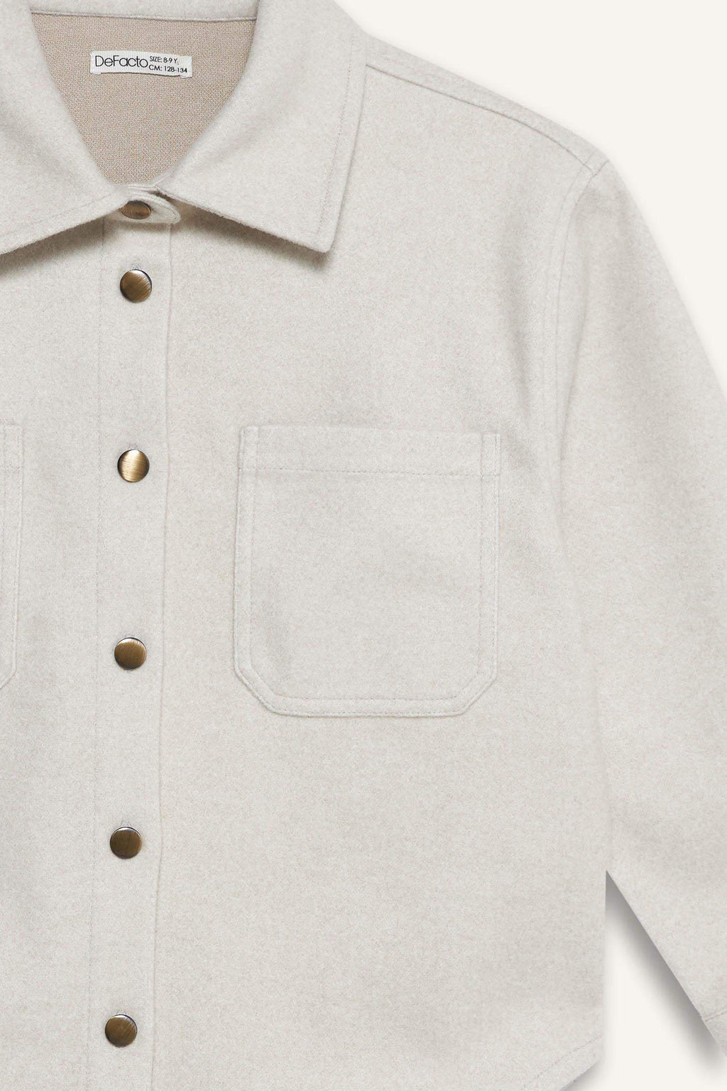 Girls Long Sleeve Snap-On Shirt Jacket