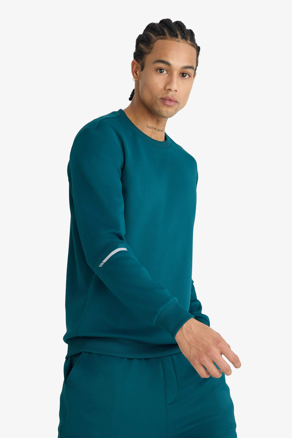 Standard Fit Crew Neck Athletic Sweatshirt