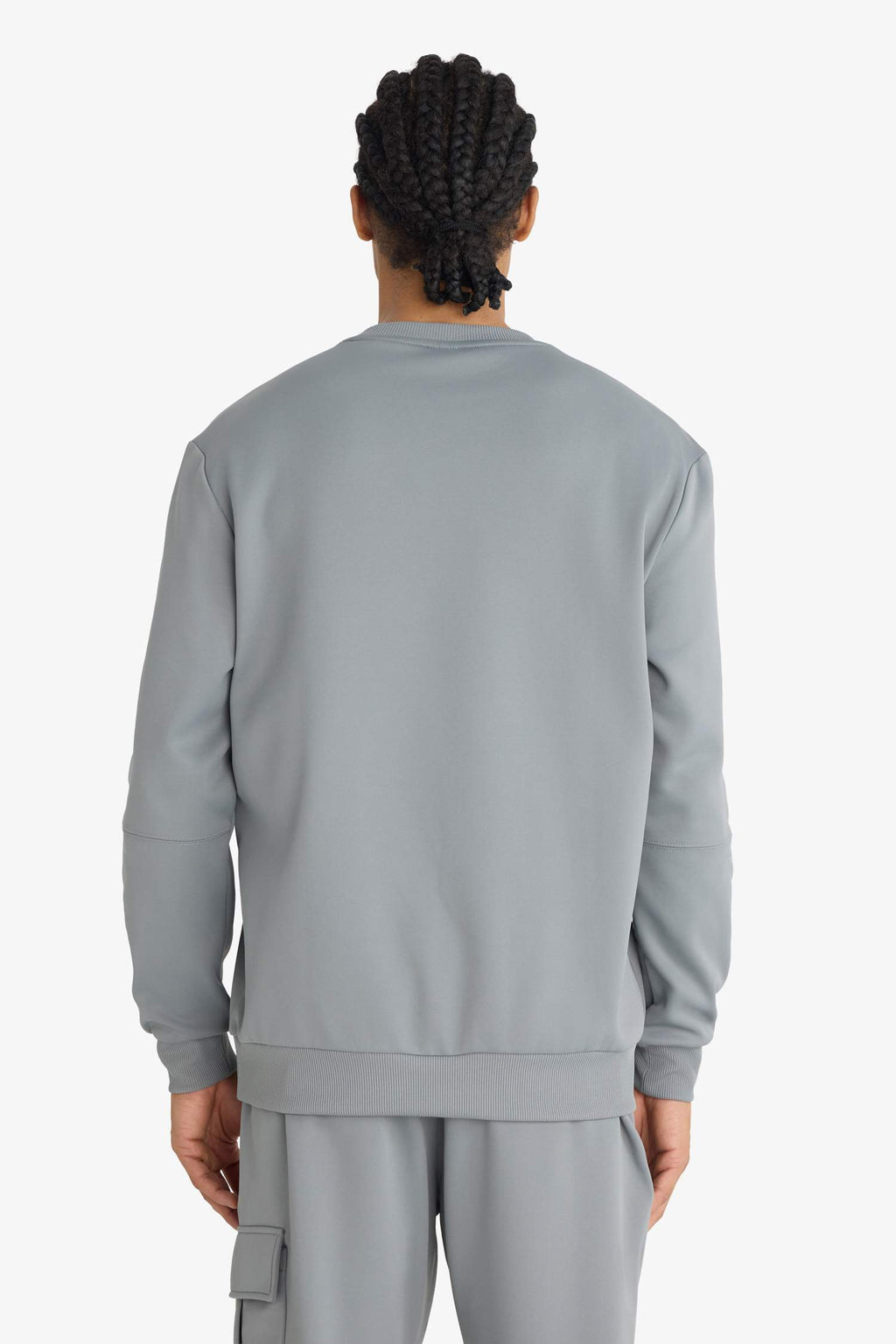 Standard Fit Crew Neck Athletic Sweatshirt