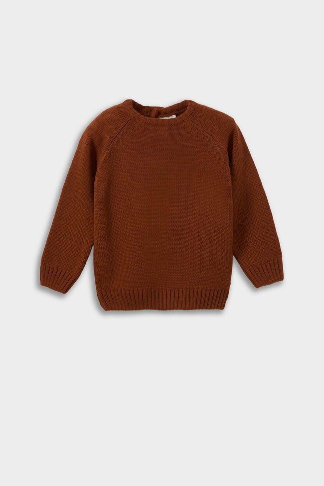 Baby Boy Crew Neck Knit Sweater Hover Image