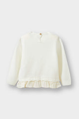 Baby Girl Crew Neck Knit Sweater