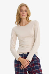 Basic Plain Long Sleeve Top