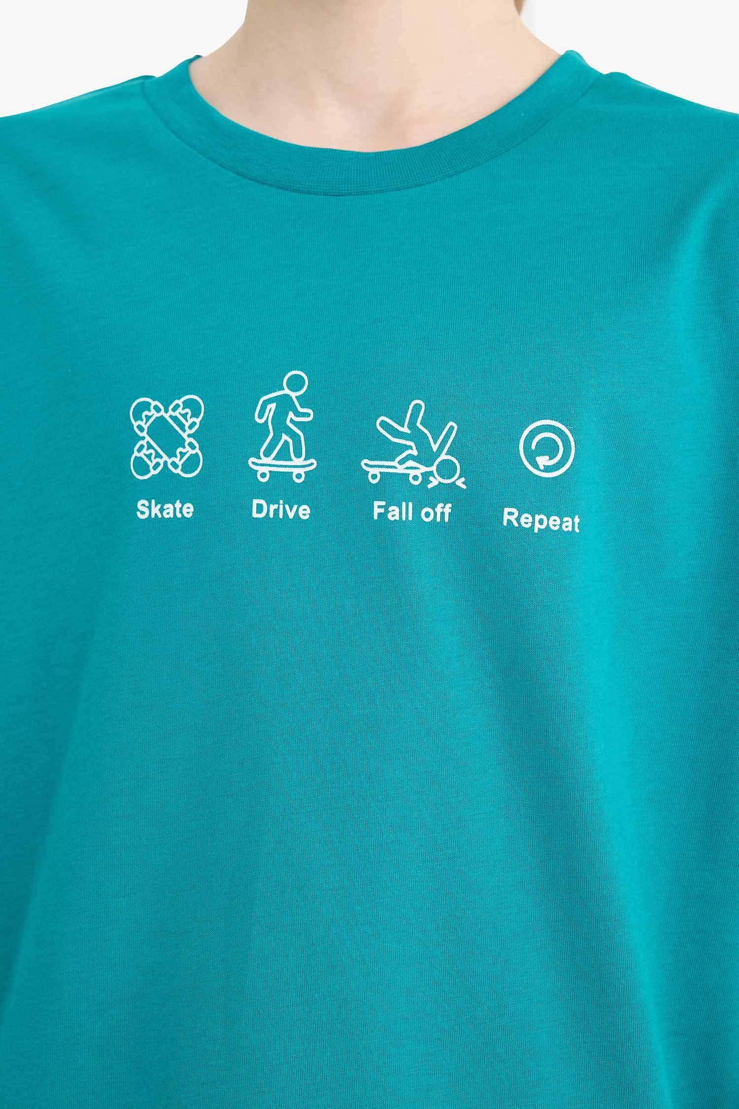 Boy Crew Neck Printed Short Sleeve T-Shirt