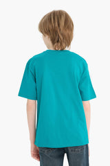 Boy Crew Neck Printed Short Sleeve T-Shirt