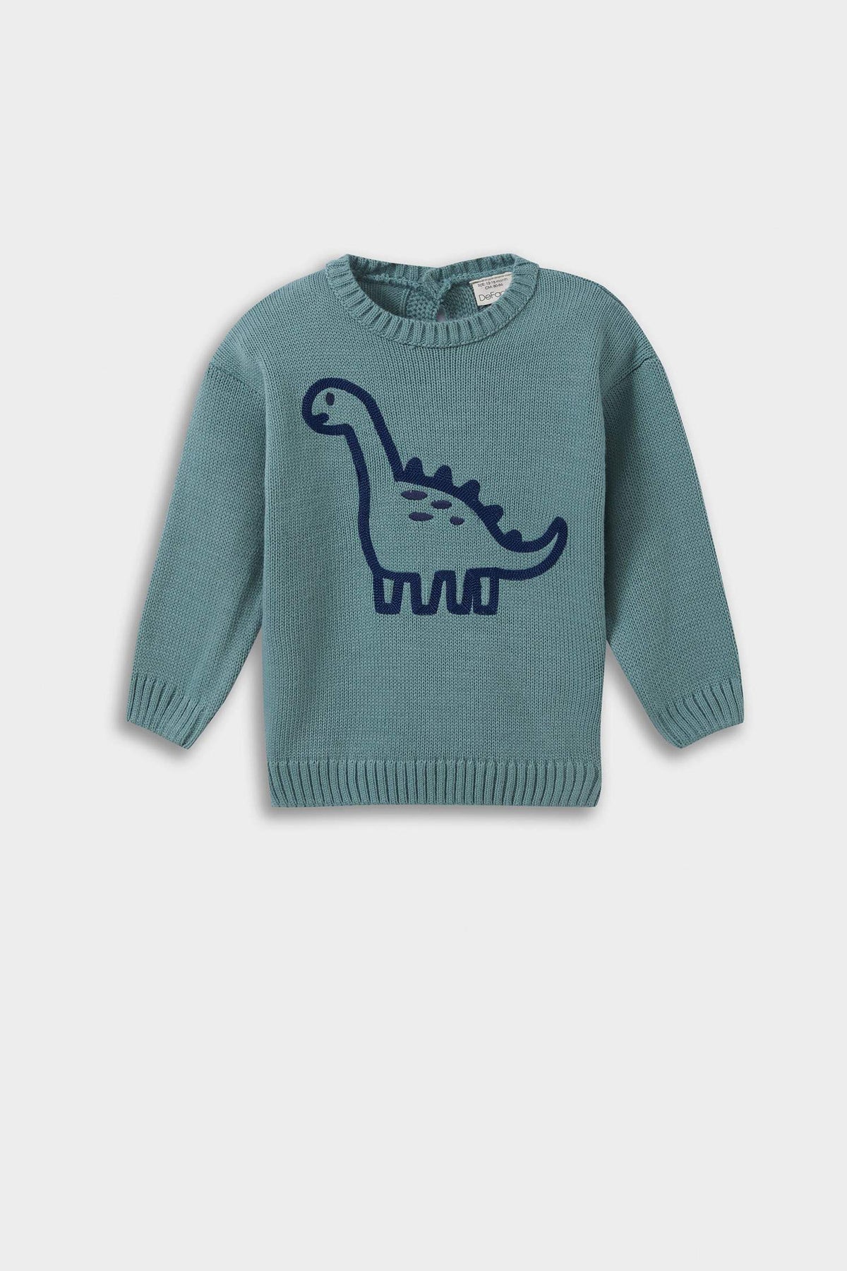 Baby Boy Dinosaur Printed Knit Sweater