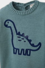 Baby Boy Dinosaur Printed Knit Sweater