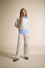 Girls Crew Neck Knitted Sweater