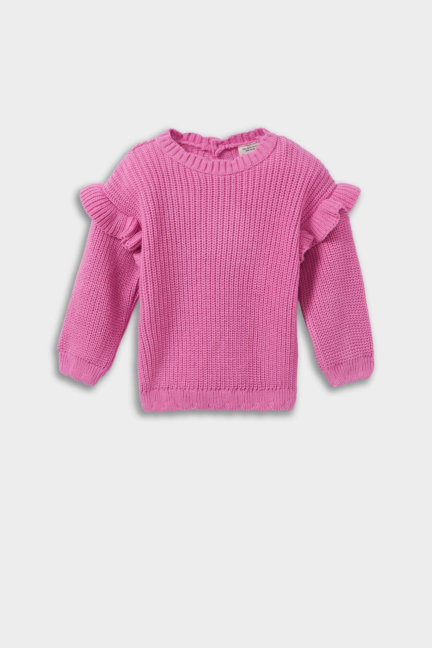 Baby Girl Crew Neck Knit Sweater