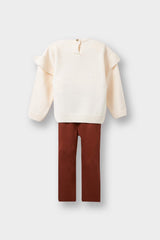 Baby Girl 2-Piece Set Floral Patterned Sweatshirt Tights