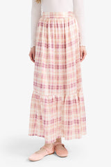 Printed Satin Maxi Skirt