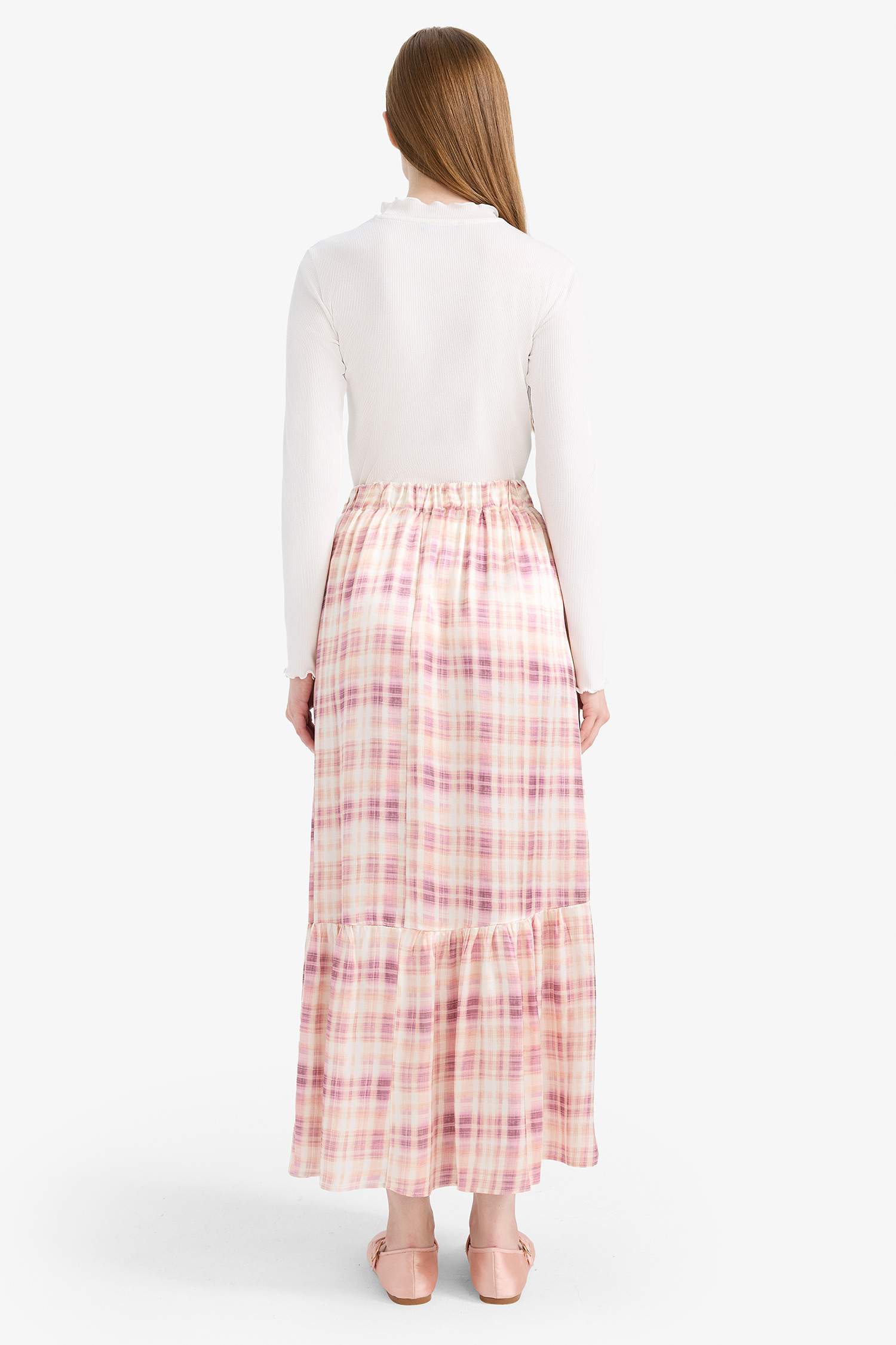 Printed Satin Maxi Skirt