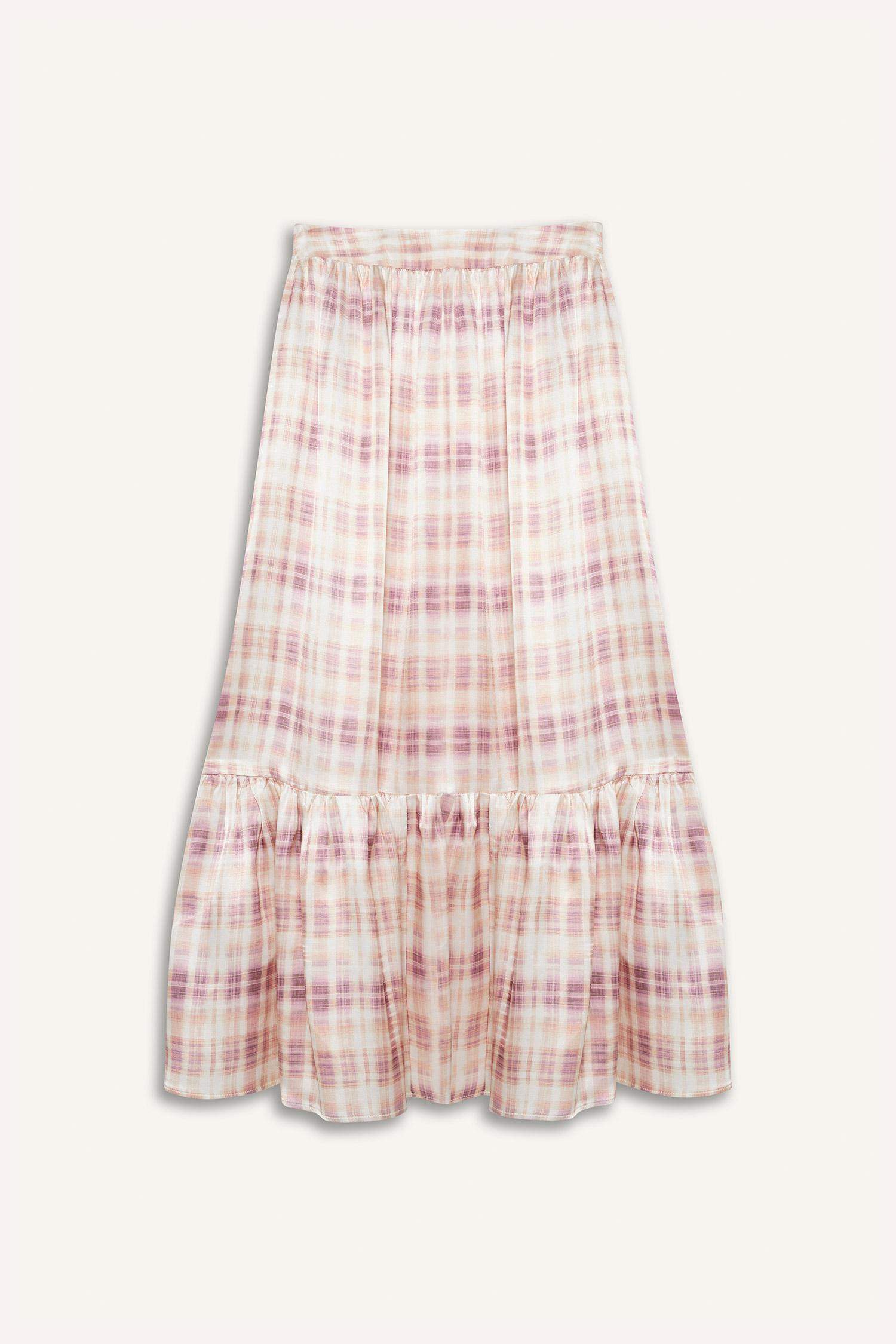 Printed Satin Maxi Skirt